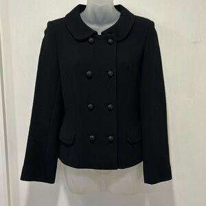 Hobbs Black Double Breasted Jacket Size 8